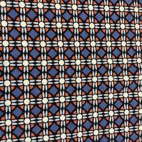 Talbots Short Sleeve Blue and Orange Geometric Shape Top Size S - Picture 5 of 7